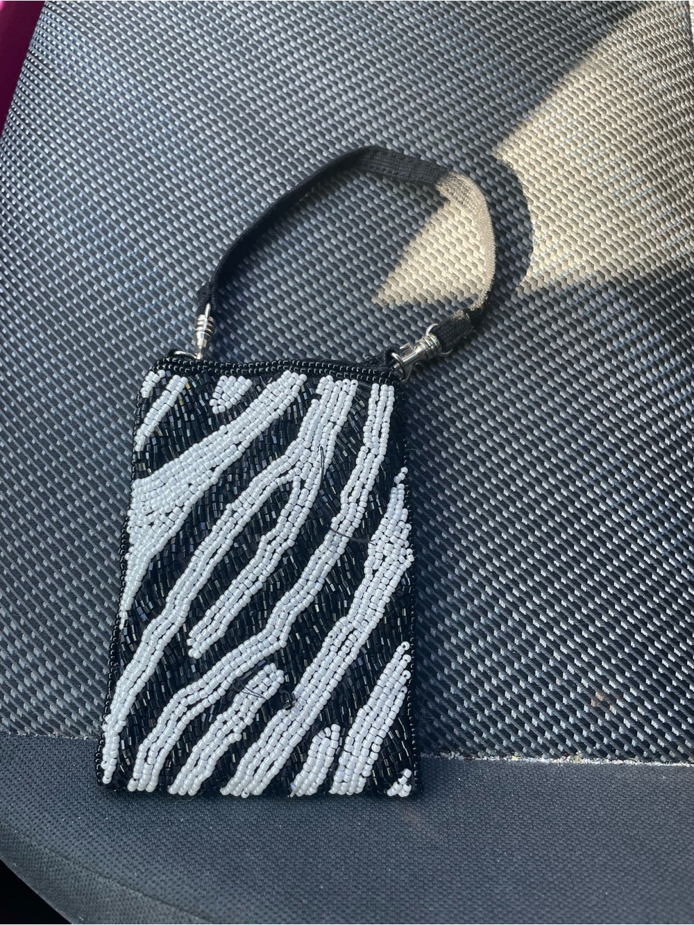Vintage 1990-2000 mini zebra pouch